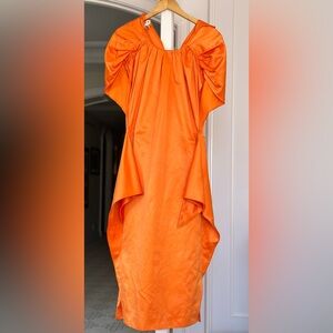 Marni orange maxi dress cut out size 38